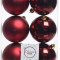Набор пластиковых шаров Парис 80 мм, бордо, 6 шт, Kaemingk (022053)