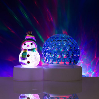 Проектор Снеговик с синим шаром 9.5 см., свечение мульти, 220 В., Luazon Lighting (2315309)