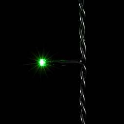 Светодиодная бахрома 3,1*0,5 м, 220V., 150 зеленых LED ламп, соединяемая, черный ПВХ, Beauty Led (PIL150-11-2G)