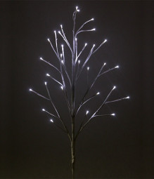 Светодиодная флористика Ветка диоды 90 см., 3*АА батарейки, 32 теплых белых  LED ламп, Beauty Led (B247L-D032A-35)