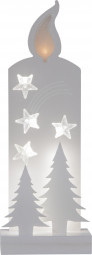Светильник декоративный Звездный Лес 36х13 см., 12 LED ламп, на батарейках, белый, Star Trading (650-17)