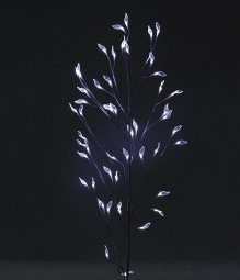 Светодиодная флористика Ветка с листьями 1.5 м., 3*АА батарейки, 48 холодных белых LED ламп, Beauty Led (LC176L-B048A-8)