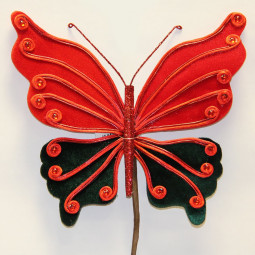 Винтажная бабочка цвет красный (В1020)