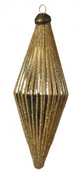  Набор стеклянных сосулек Палермо в золоте, h-8 см., 2 шт., Kaemingk (030079/2)
