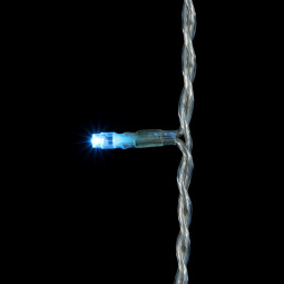 Светодиодная бахрома 1*1 м., 220V., 65 небесно-голубых LED ламп, прозрачный силикон, Beauty Led (ECC65-10-2SB)