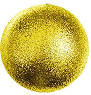 Шар из пенофлекса с блестками Искристый 100 мм., золото, ПромЕлка (SHI-100GOLD)