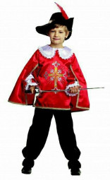 Карнавальный костюм Мушкетер Короля, бордо