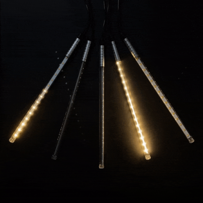 Гирлянда Тающие сосульки 5*0.3 м., 24V., 240 теплых белых LED ламп, коннектор, черный ПВХ, Beauty Led (CCL240-10-1WW)