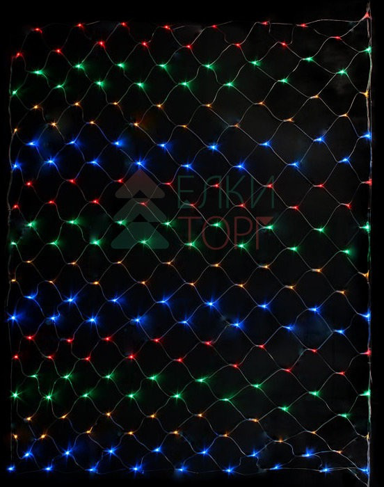 Светодиодная сетка с контроллером 2*2 м., 256 разноцветных LED ламп, прозрачный ПВХ, Beauty Led (NTL256C-10-2M) в Кемерово