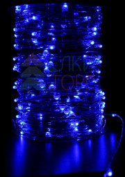 Светодиодная гирлянда нить Роса 10 м., 12V, 100 синих LED ламп, Beauty Led (Rosa 100-10-B)