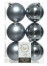 Набор пластиковых шаров Парис 80 мм, графит, 6 шт, Kaemingk (022025) в Кемерово